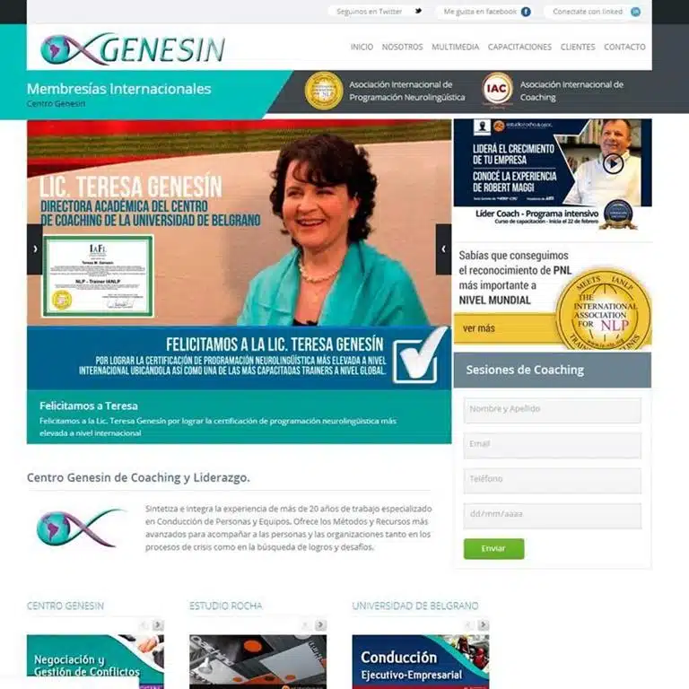 NUEVA WEB  DEL CENTRO GENESIN