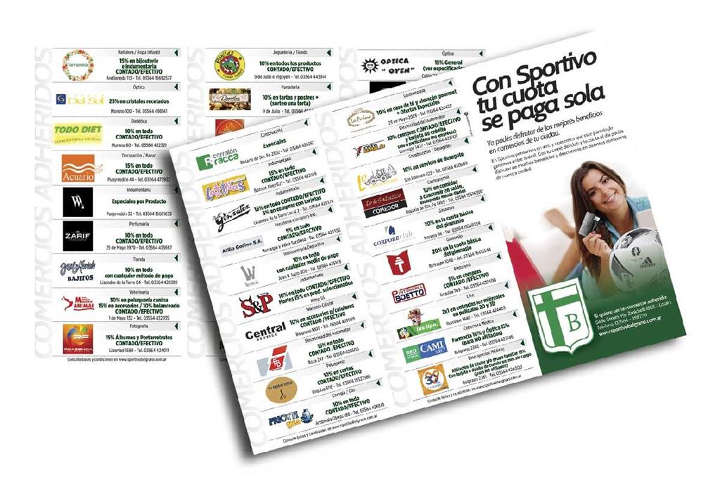 Se lanzó folleto de beneficios para el club Sportivo Belgrano