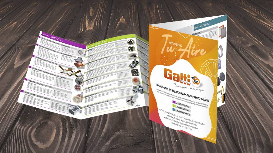 Realizamos el nuevo folleto de productos para Gatti Ventilación
