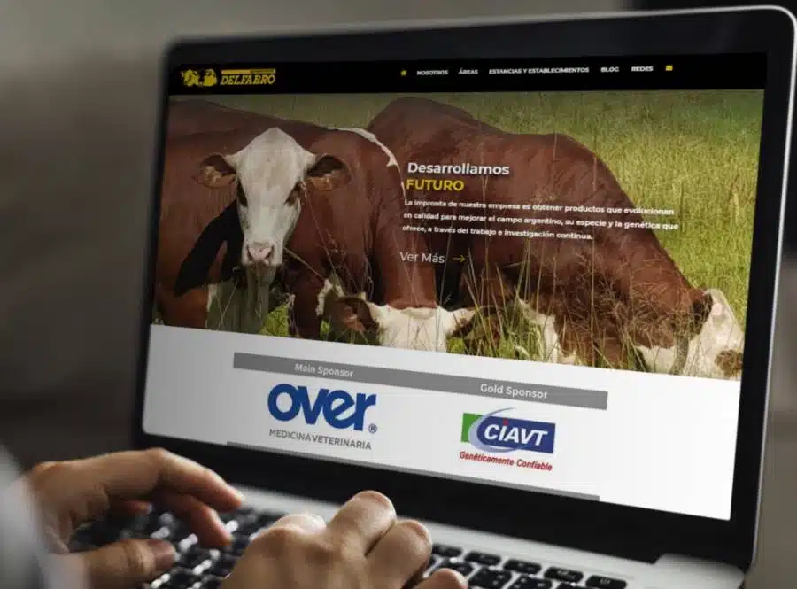 Diseño web de Delfabro Agropecuaria