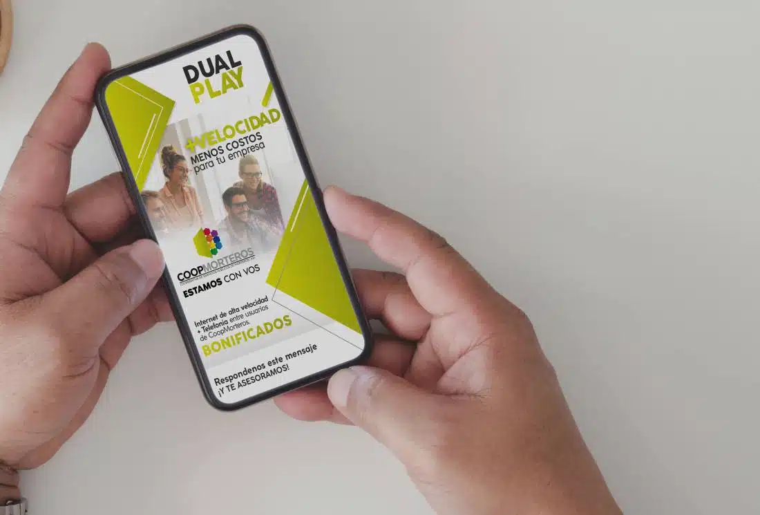 Llevamos adelante la campaña del servicio DUAL PLAY de la Coop Morteros