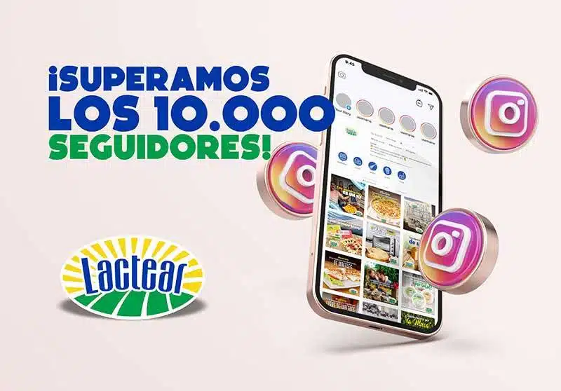 Lactear aumenta su comunidad un 324 porciento en redes sociales en solo 60 días