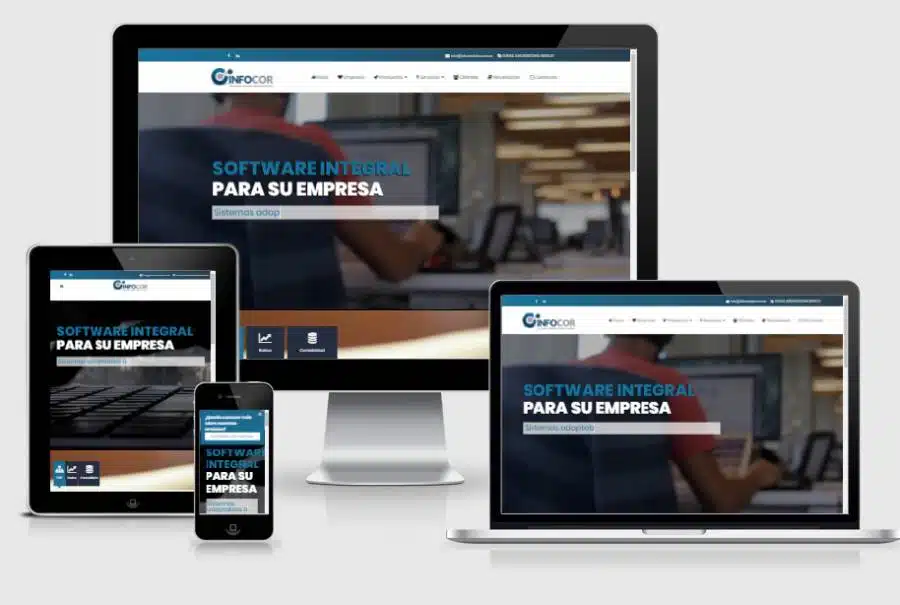 DISEÑAMOS EL NUEVO SITIO WEB  PARA LA EMPRESA DE SOFTWARE INFOCORDOBA