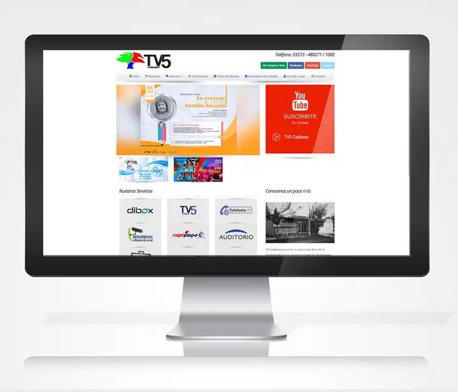 ¡Sitio web TV5 Cablesat Luque !