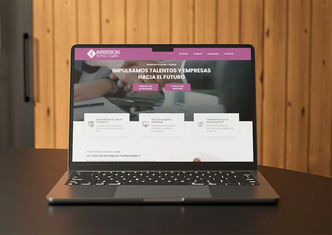 Desarrollo web para Grupo Intertron Human Capital