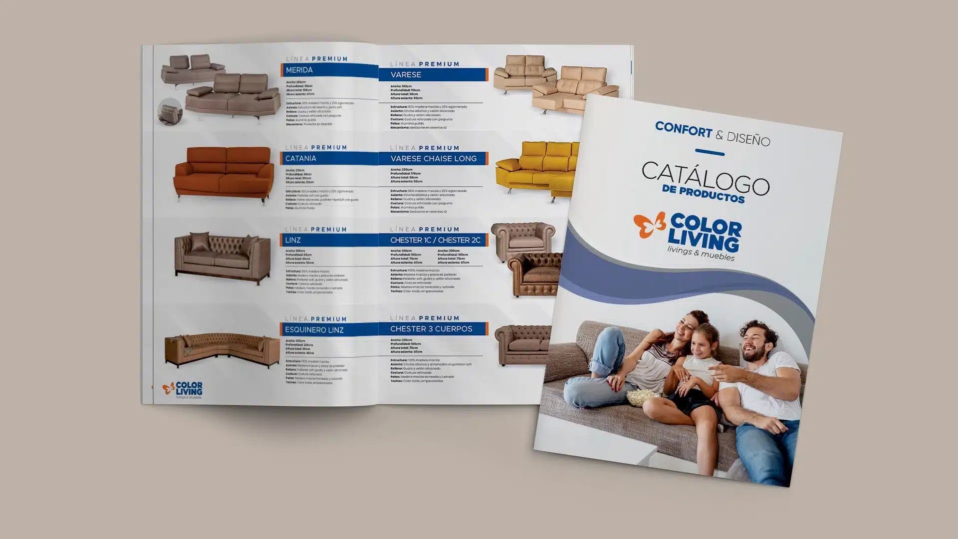 Diseño de Folletos para Color Living