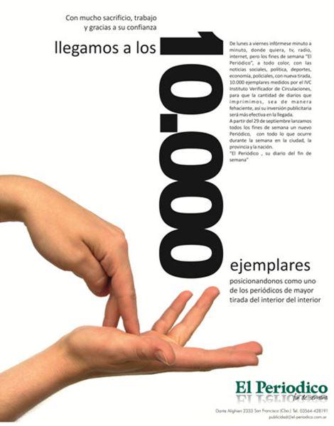 10.000 ejemplares en la ciudad